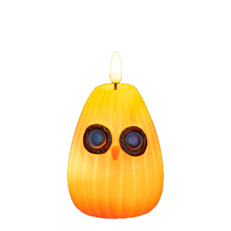 Halloween Owl Night Light Battery Operated LED Flameless Candle Owl Lamp Warm White Decorative Light for Kids Bedroom and Party