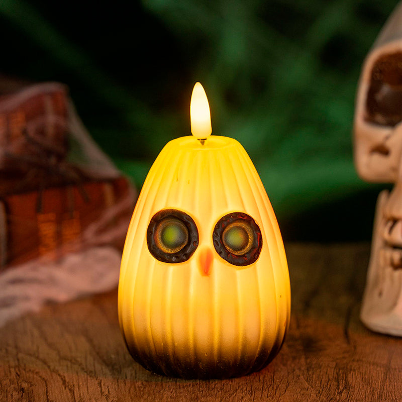 Halloween Owl Night Light Battery Operated LED Flameless Candle Owl Lamp Warm White Decorative Light for Kids Bedroom and Party