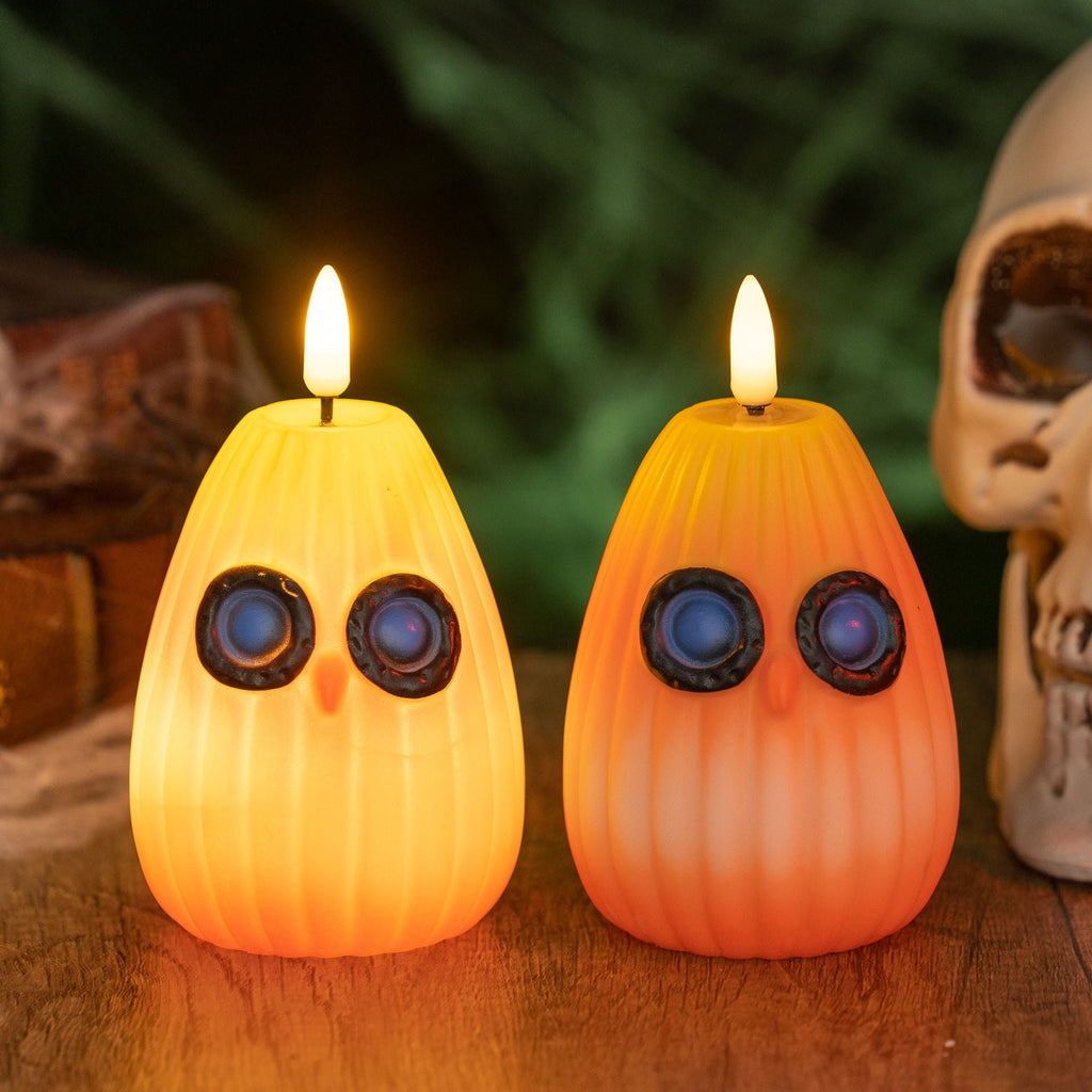 Halloween Owl Night Light Battery Operated LED Flameless Candle Owl Lamp Warm White Decorative Light for Kids Bedroom and Party