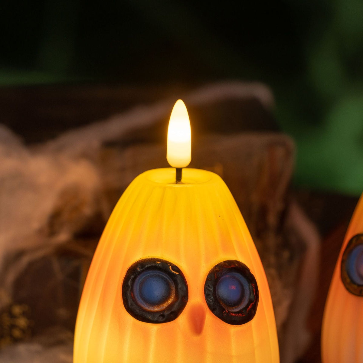 Halloween Owl Night Light Battery Operated LED Flameless Candle Owl Lamp Warm White Decorative Light for Kids Bedroom and Party