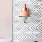 Modern Wood Wall Sconce for Living Room and Bedroom in Berry Pink — Harbor Light Co.