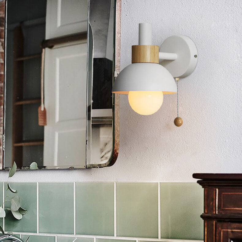 Modern Wood Wall Sconce for Living Room and Bedroom in Sand White — Harbor Light Co.