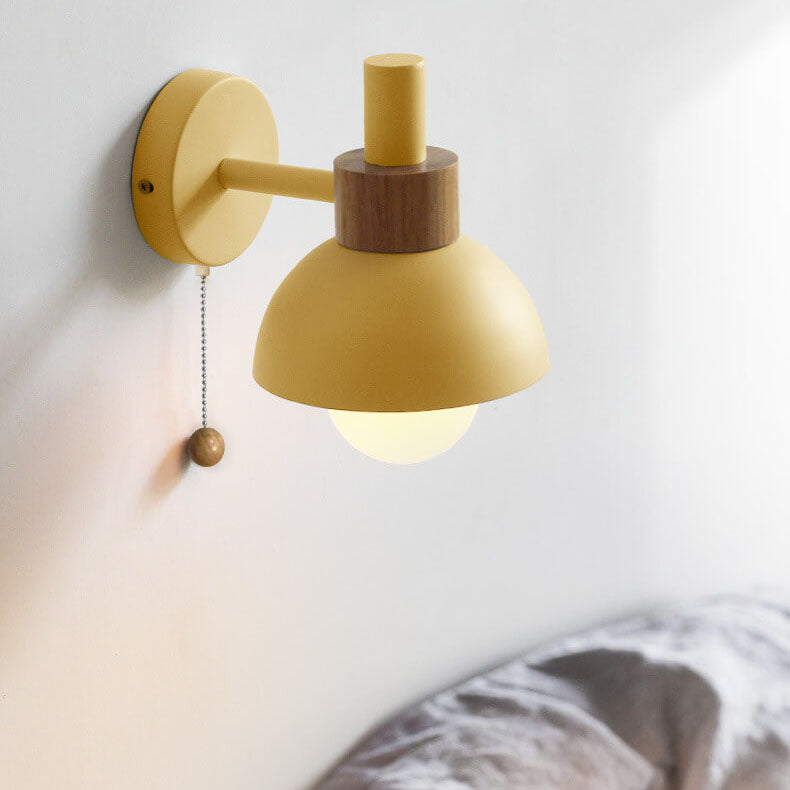 Modern Wood Wall Sconce for Living Room and Bedroom in Wheat Yellow — Harbor Light Co.
