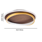 Modern Wood Flush Mount Ceiling Light With Remote Dimming — Harbor Light Co.