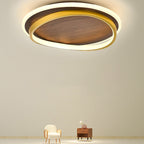Modern Wood Flush Mount Ceiling Light With Remote Dimming — Harbor Light Co.