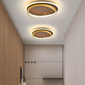 Modern Wood Flush Mount Ceiling Light With Remote Dimming in White Light (5000K) — Harbor Light Co.