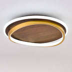 Modern Wood Flush Mount Ceiling Light With Remote Dimming — Harbor Light Co.