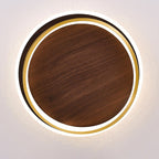 Modern Wood Flush Mount Ceiling Light With Remote Dimming — Harbor Light Co.