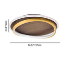 Modern Wood Flush Mount Ceiling Light With Remote Dimming — Harbor Light Co.