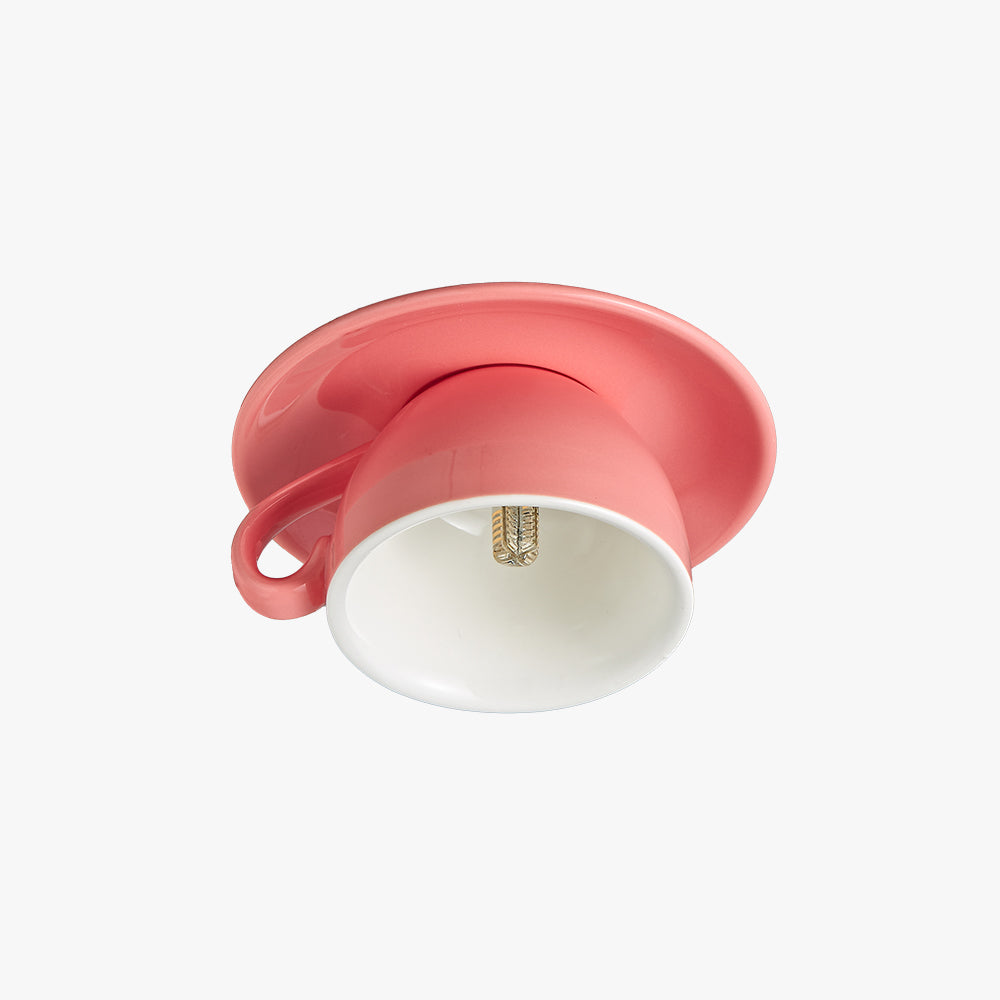 Modern Ceramic Flush Mount Ceiling Light With Gloss Finish — Harbor Light Co.