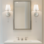 Cordless Rechargeable Wall Sconce 2 Pack LED Light with Fabric Shade