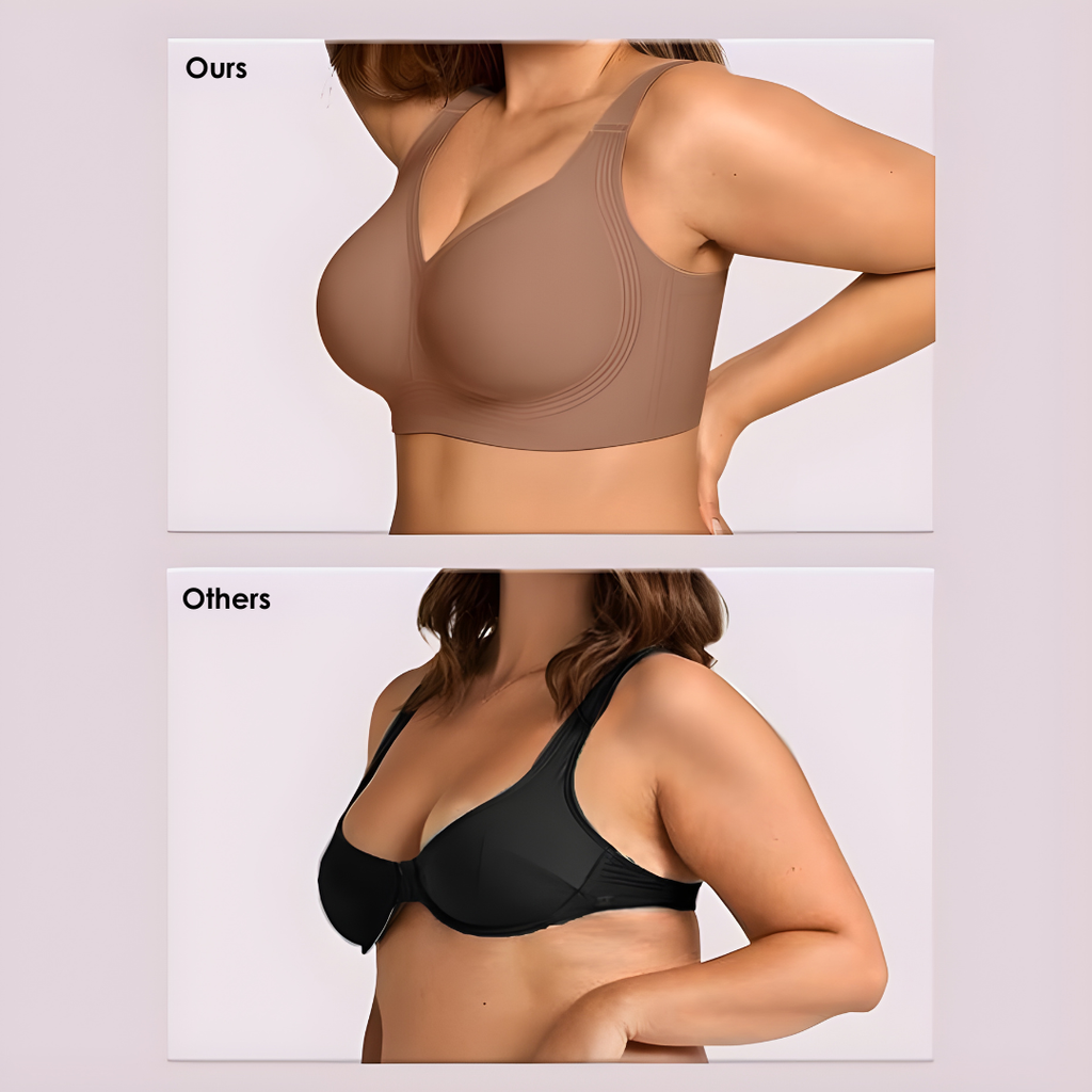 Wirefree Full Coverage Bra with Jelly Strip Support and Wide Straps