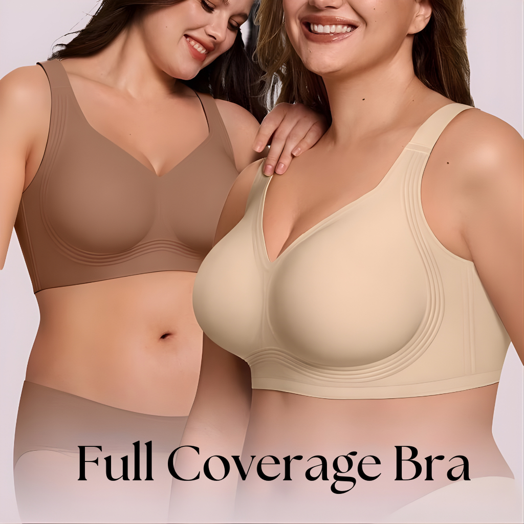 Wirefree Full Coverage Bra with Jelly Strip Support and Wide Straps