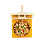 Sliding Pizza Peel with Non-Stick Surface Wooden Pizza Paddle Transfer Board for Oven Pizza Stone and Outdoor Pizza Oven