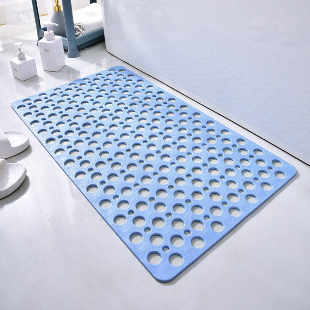 Non-Slip Antibacterial Shower Mat with Drainage Holes and Suction Cups Quick Drying Bath Tub Mat