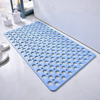 Non-Slip Antibacterial Shower Mat with Drainage Holes and Suction Cups Quick Drying Bath Tub Mat