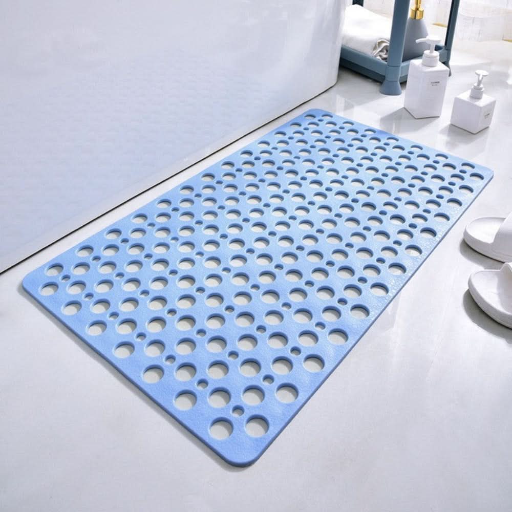 Non-Slip Shower Mat with Suction Cups and Drain Holes Anti-Slip Bathtub Mat Quick-Drying Washable PVC Bath Mat for Shower and Tub