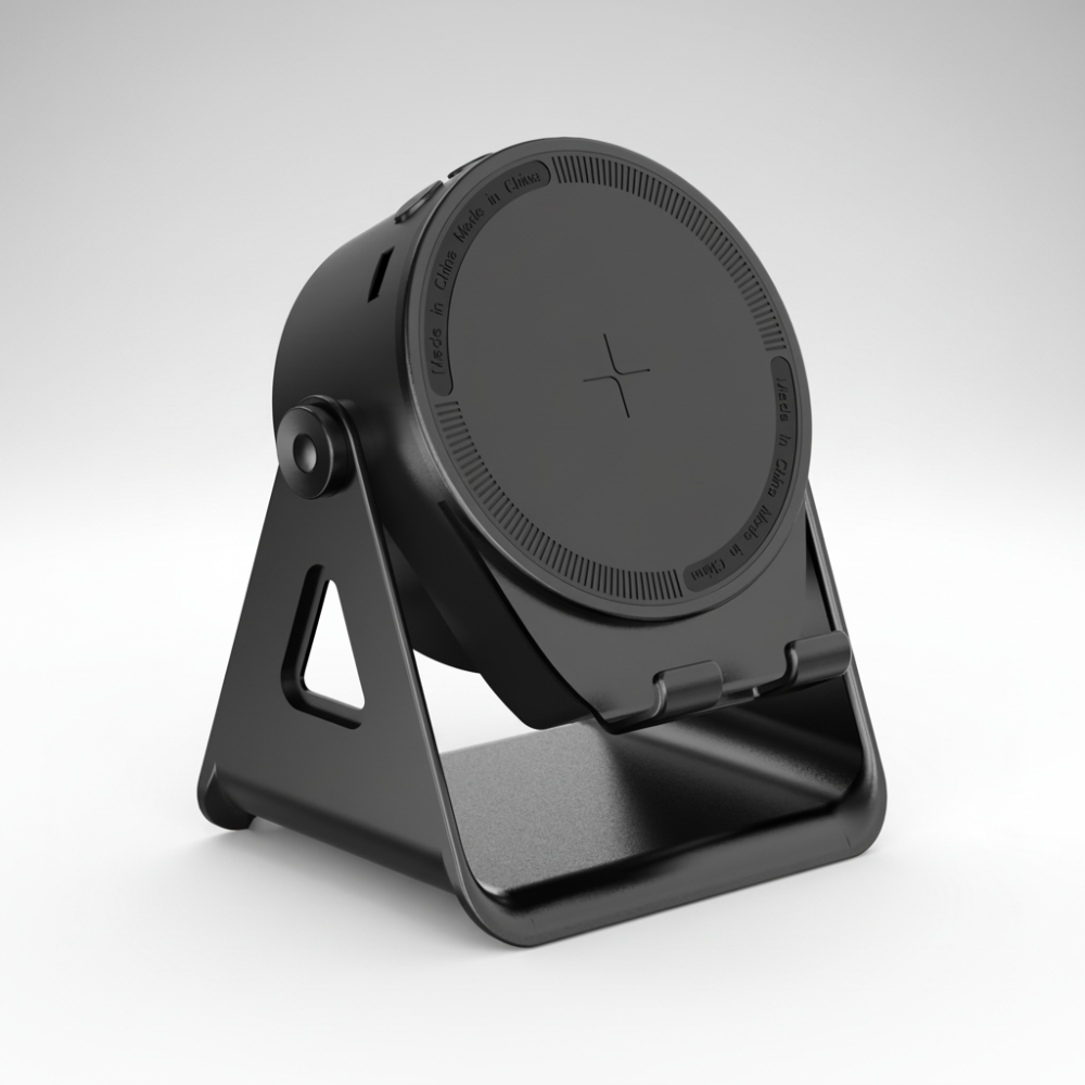 Bluetooth Speaker Phone Stand with Wireless Charging and LED Light