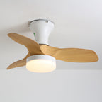 Modern 3-Blade Ceiling Fan Light with Remote and Integrated LED