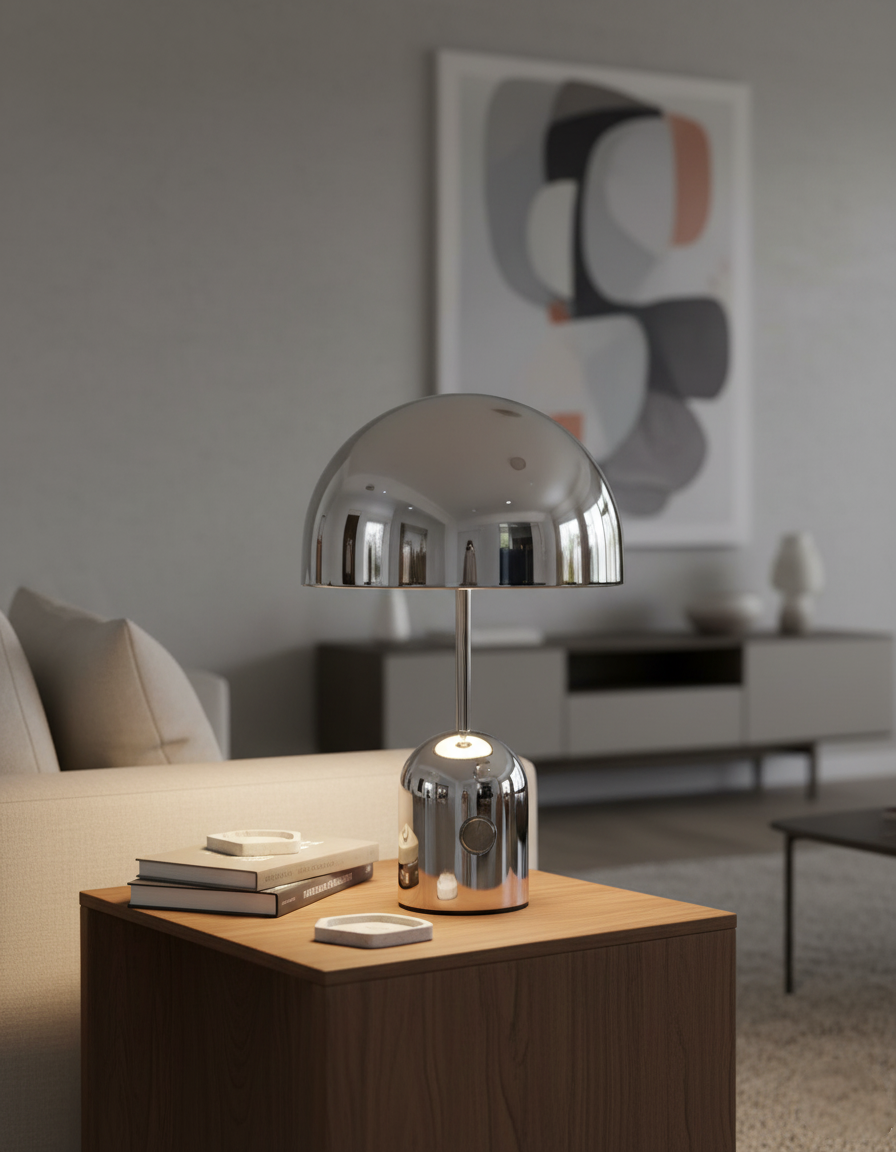 Portable Metal Dome Table Lamp