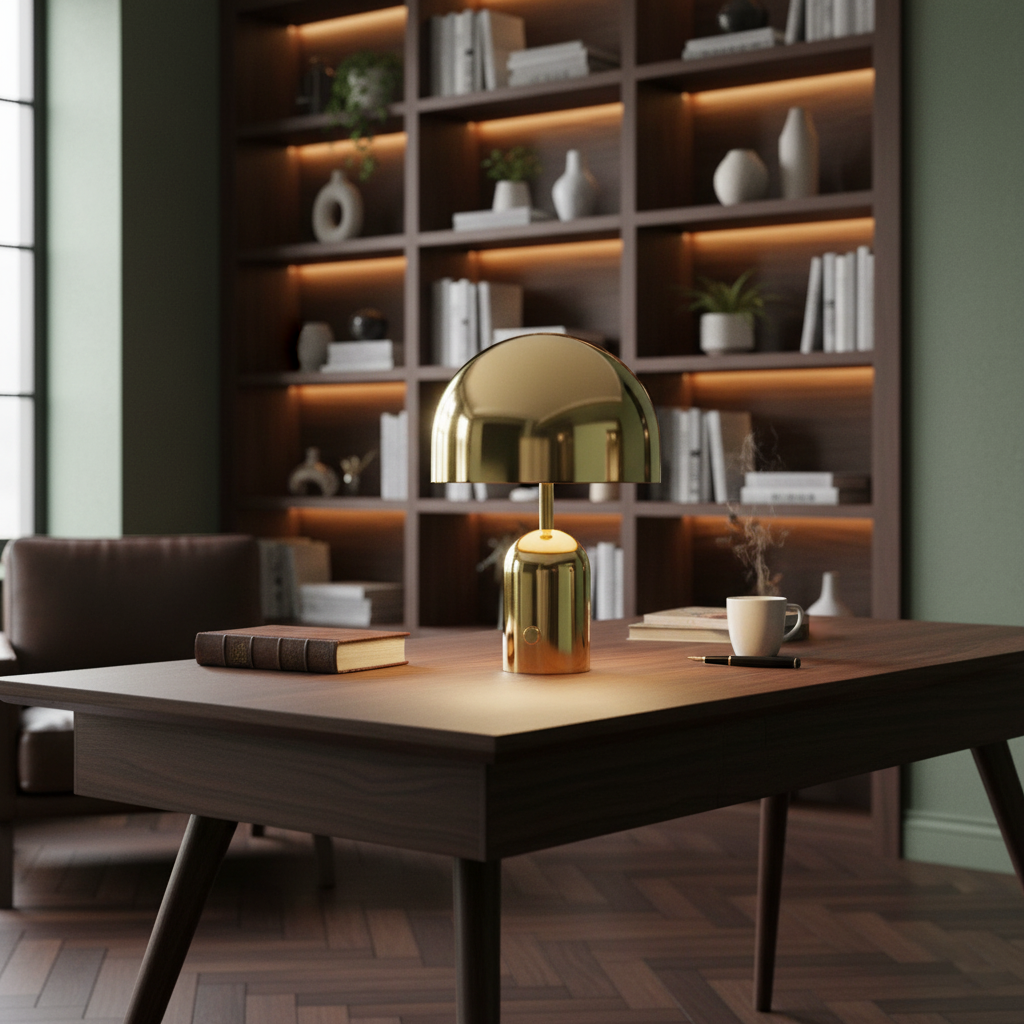 Portable Metal Dome Table Lamp