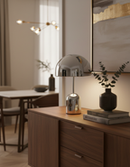 Portable Metal Dome Table Lamp