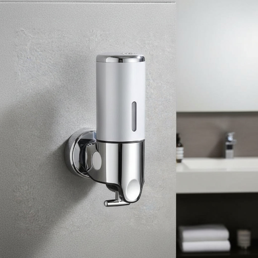 Wall Mounted Soap Dispenser Stainless Steel Shampoo and Body Wash Dispenser for Shower and Bathroom Refillable Liquid Soap Pump
