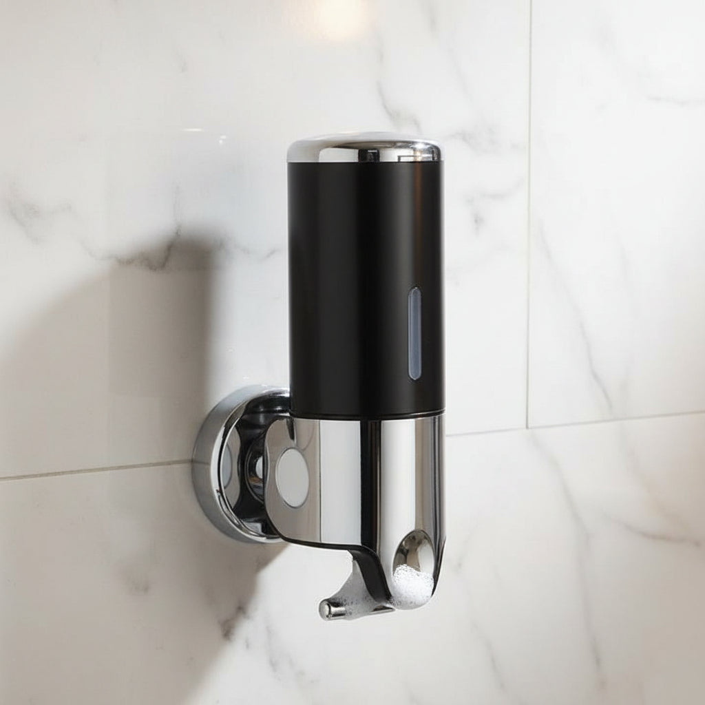 Wall Mounted Soap Dispenser Stainless Steel Shampoo and Body Wash Dispenser for Shower and Bathroom Refillable Liquid Soap Pump