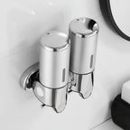 Wall Mounted Soap Dispenser Stainless Steel Shampoo and Body Wash Dispenser for Shower and Bathroom Refillable Liquid Soap Pump