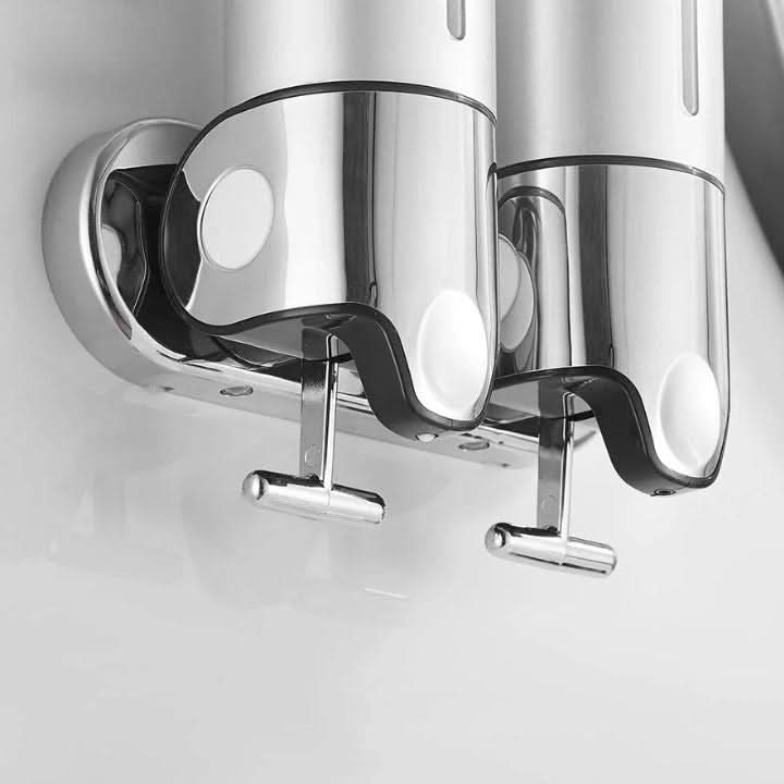 Wall Mounted Soap Dispenser Stainless Steel Shampoo and Body Wash Dispenser for Shower and Bathroom Refillable Liquid Soap Pump