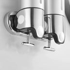 Wall Mounted Soap Dispenser Stainless Steel Shampoo and Body Wash Dispenser for Shower and Bathroom Refillable Liquid Soap Pump