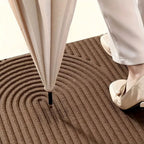 Absorbent Washable Door Mat with Flowing Line Pattern and Non-Slip Backing Indoor Entryway Rug