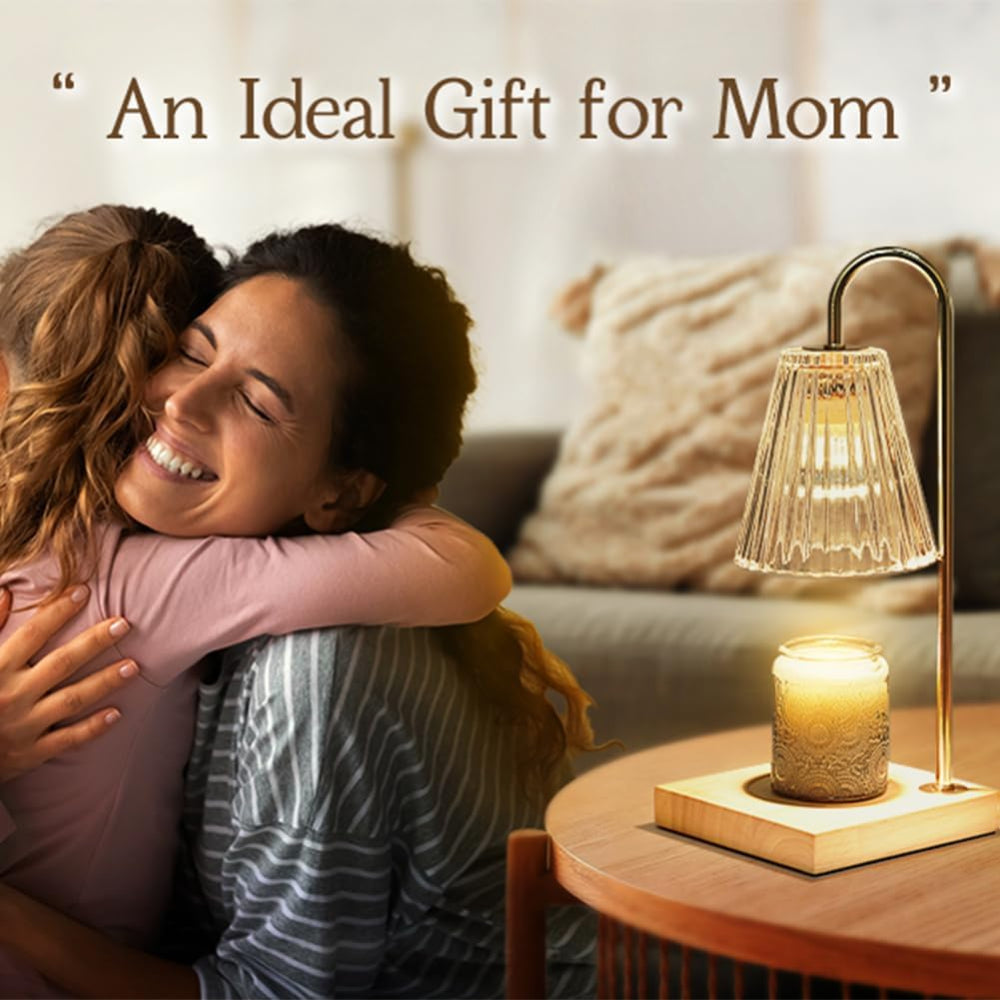 Candle Warmer Lamp Electric Wax Melting Table Light with Dimmer and Timer Flameless Fragrance Lamp for Jar Candles