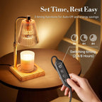 Candle Warmer Lamp Electric Wax Melting Table Light with Dimmer and Timer Flameless Fragrance Lamp for Jar Candles