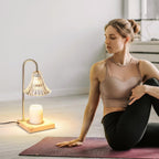 Candle Warmer Lamp Electric Wax Melting Table Light with Dimmer and Timer Flameless Fragrance Lamp for Jar Candles