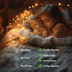 Candle Warmer Lamp Electric Wax Melting Table Light with Dimmer and Timer Flameless Fragrance Lamp for Jar Candles