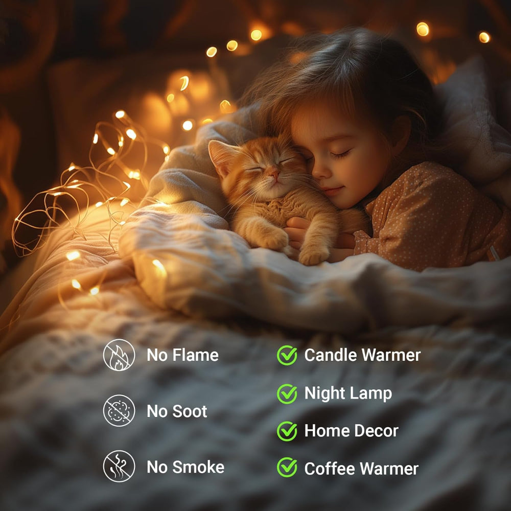 Candle Warmer Lamp Electric Wax Melting Table Light with Dimmer and Timer Flameless Fragrance Lamp for Jar Candles