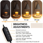 Candle Warmer Lamp Electric Wax Melting Table Light with Dimmer and Timer Flameless Fragrance Lamp for Jar Candles
