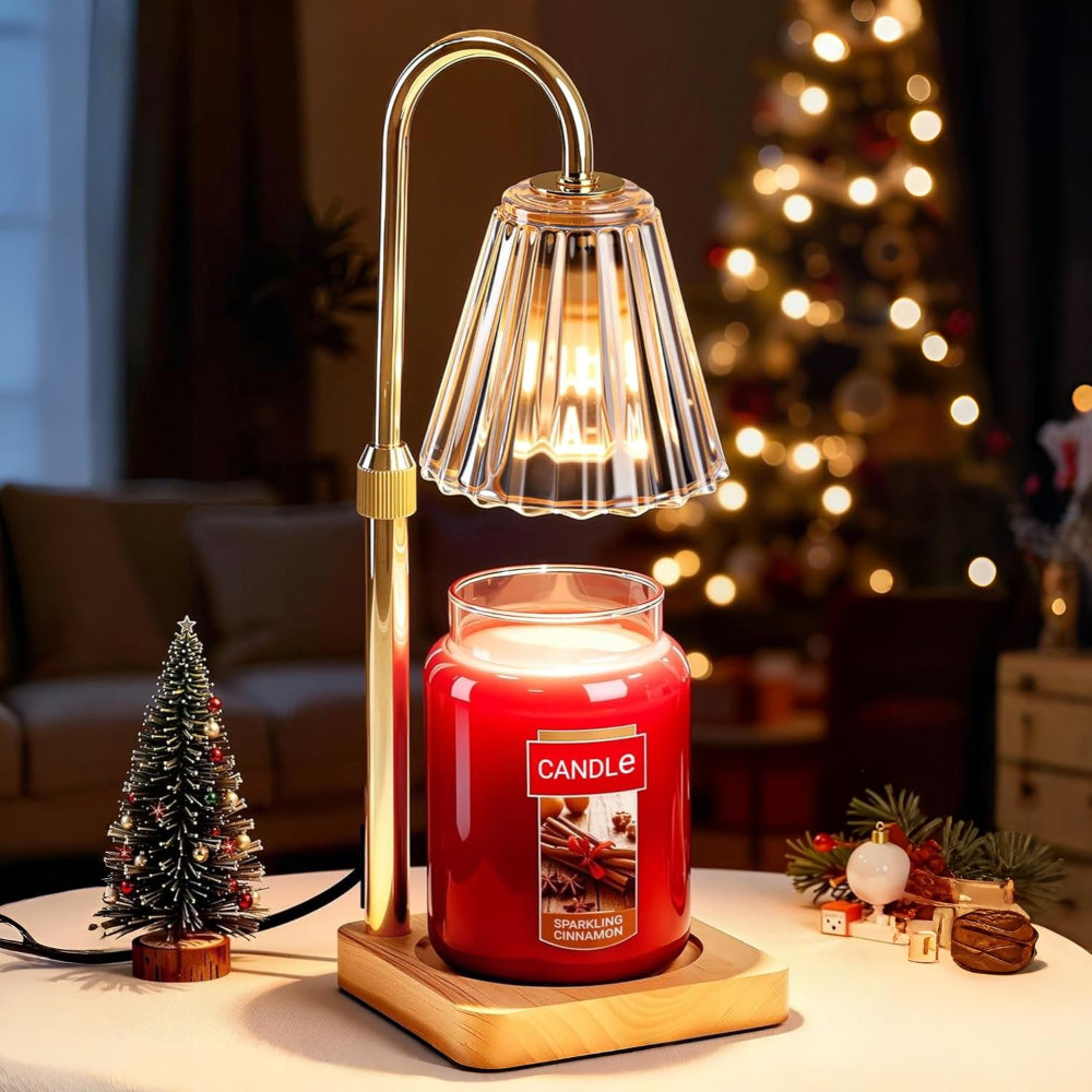 Candle Warmer Lamp Electric Wax Melting Table Light with Dimmer and Timer Flameless Fragrance Lamp for Jar Candles