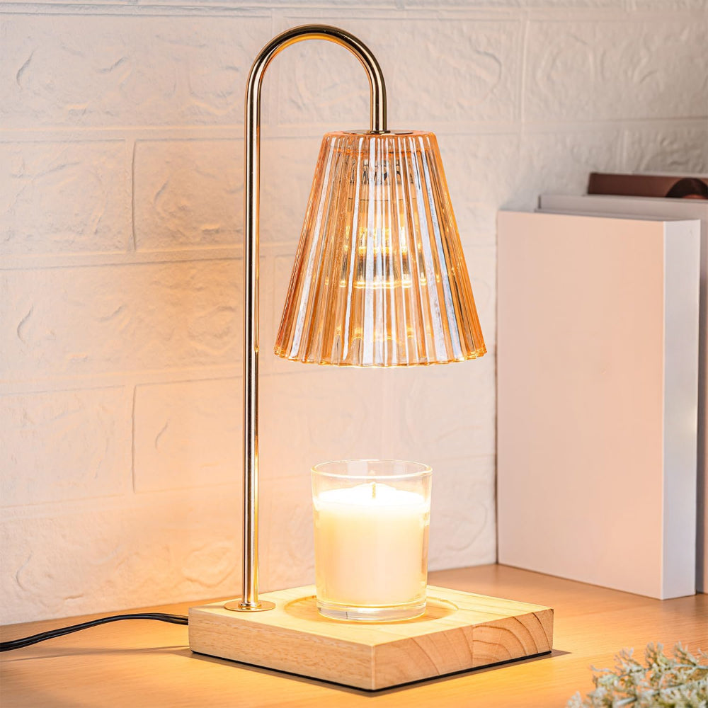Candle Warmer Lamp Electric Wax Melting Table Light with Dimmer and Timer Flameless Fragrance Lamp for Jar Candles