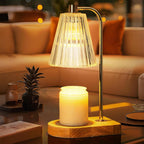 Candle Warmer Lamp Electric Wax Melting Table Light with Dimmer and Timer Flameless Fragrance Lamp for Jar Candles