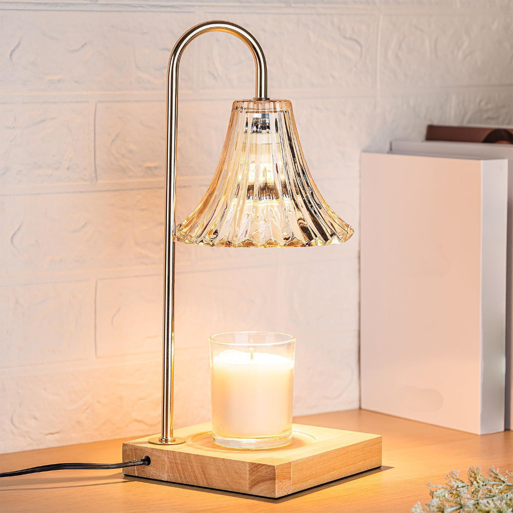 Candle Warmer Lamp Electric Wax Melting Table Light with Dimmer and Timer Flameless Fragrance Lamp for Jar Candles