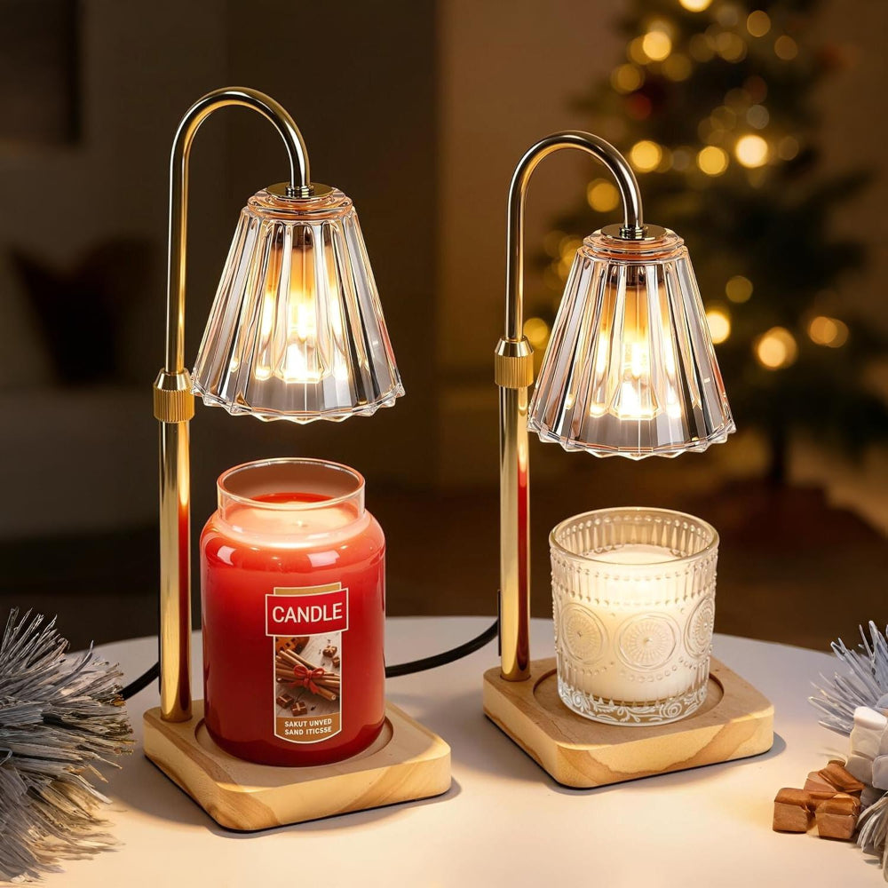 Candle Warmer Lamp Electric Wax Melting Table Light with Dimmer and Timer Flameless Fragrance Lamp for Jar Candles