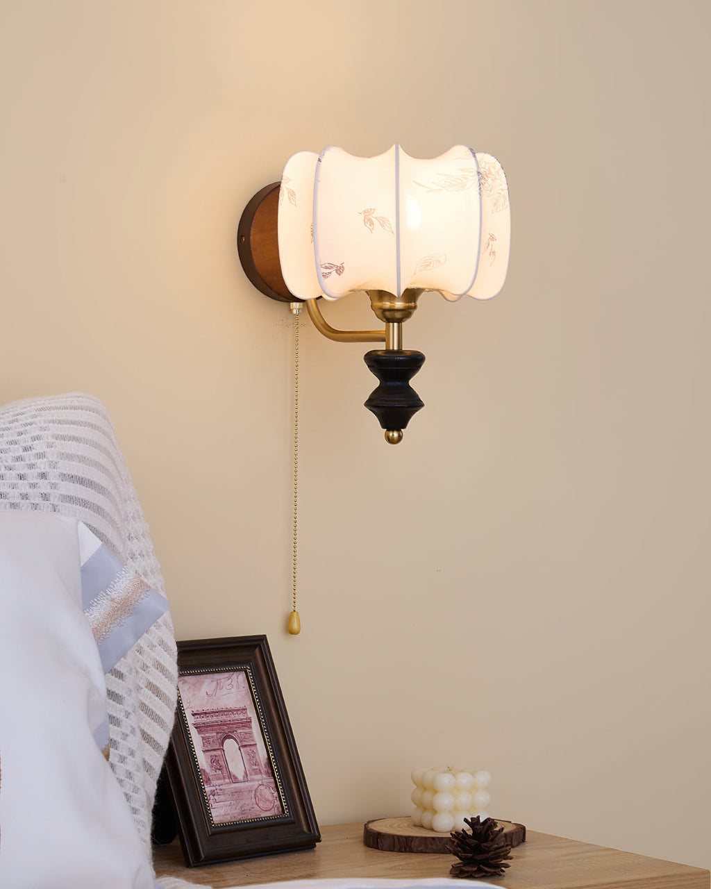 Retro Ash Wood Wall Sconce With Warm LED Glow — Harbor Light Co.