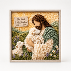 Faith Themed Fabric Tuck Art Craft Kit with Pre-Punched Board and Wooden Tool