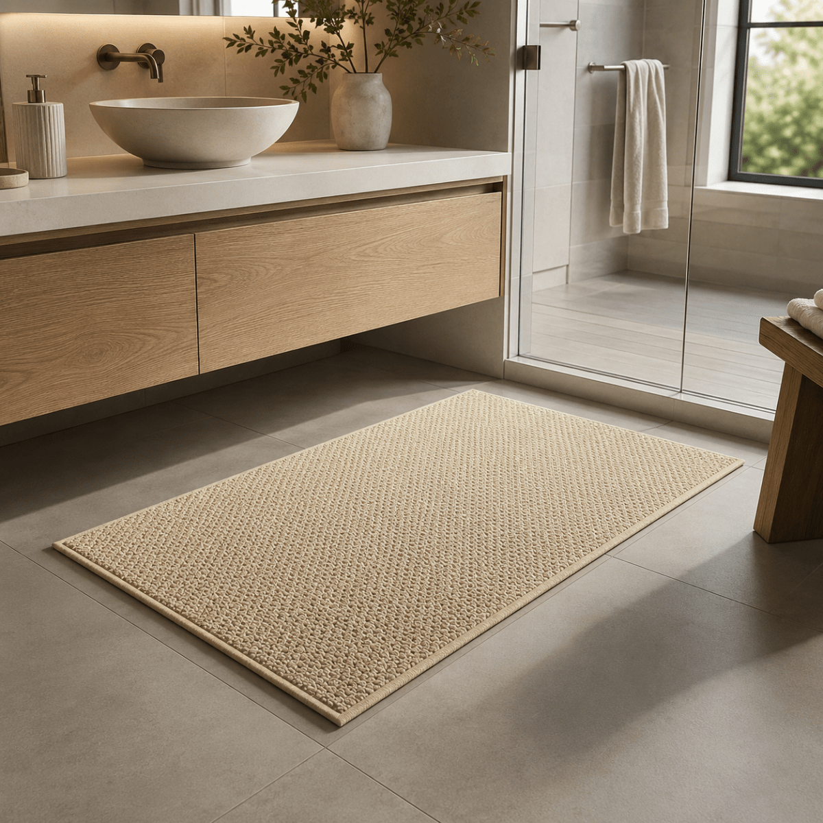 Absorbent Door Mat Indoor Outdoor Entryway Rug Quick-Drying Non-Slip Doormat Dirt Trapper Mat for Front Door Hallway and Patio