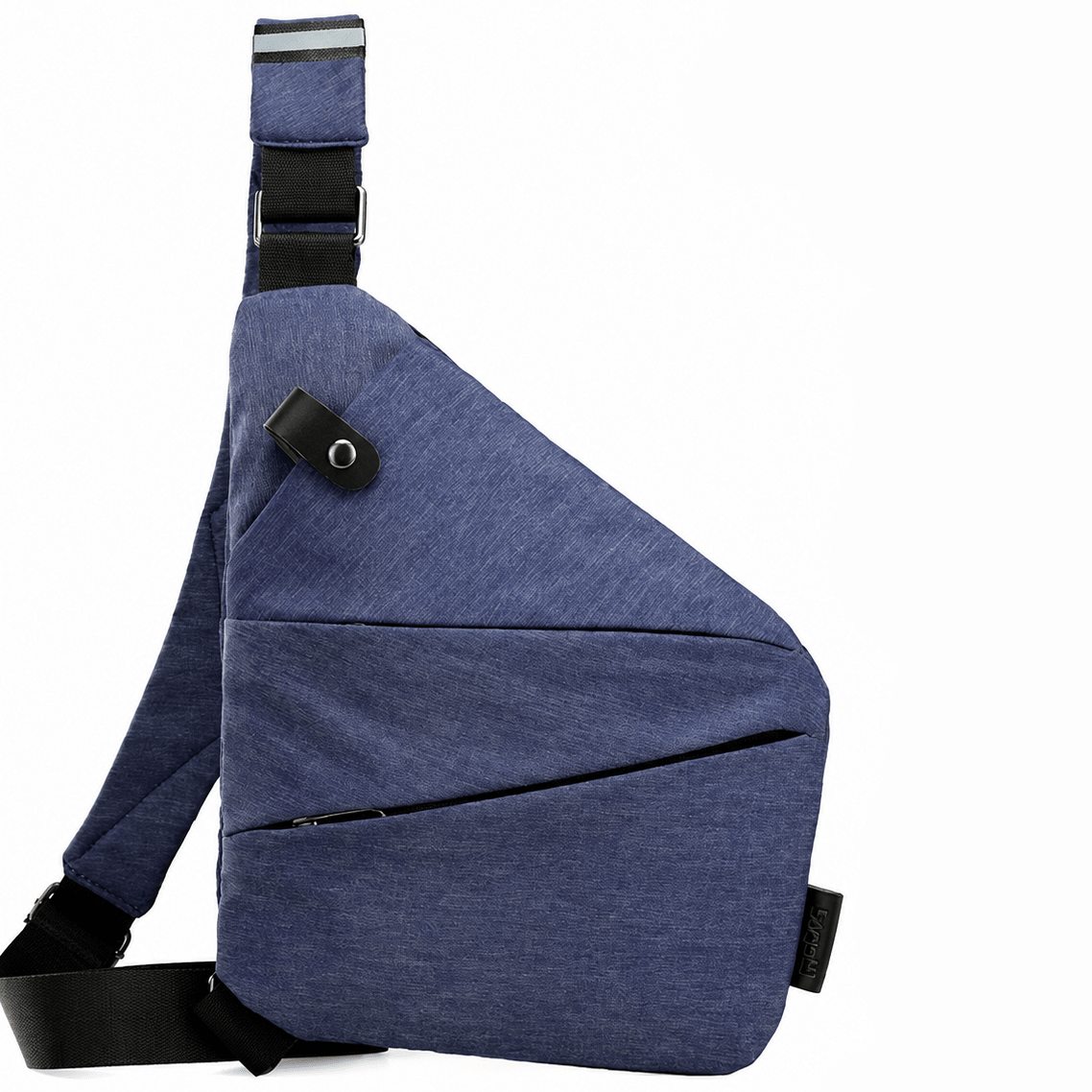 Anti-Theft Sling Bag RFID Blocking Crossbody Chest Bag Water-Repellent Slim Shoulder Bag with Cut-Resistant Strap for Travel and Commuting