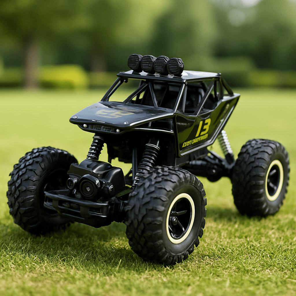 Remote Control Monster Truck Off-Road RC Rock Crawler Car with Rubber Tires Rechargeable Battery and Remote for Kids and Adults All Terrain Toy Truck