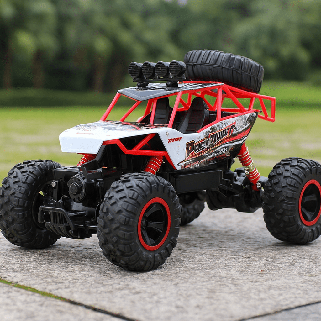 Remote Control Monster Truck Off-Road RC Rock Crawler Car with Rubber Tires Rechargeable Battery and Remote for Kids and Adults All Terrain Toy Truck