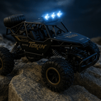 Remote Control Monster Truck Off-Road RC Rock Crawler Car with Rubber Tires Rechargeable Battery and Remote for Kids and Adults All Terrain Toy Truck